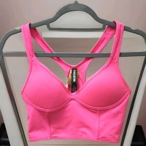 Victorias Secret PINK Active Ultimate Push Up Corset Sports Bra X-Small Pink New